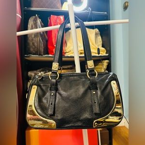 Authentic YSL Handbag Black/Gold